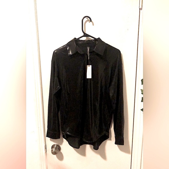 NWT Anthropologie Semi Sheer Button Down - Picture 1 of 7